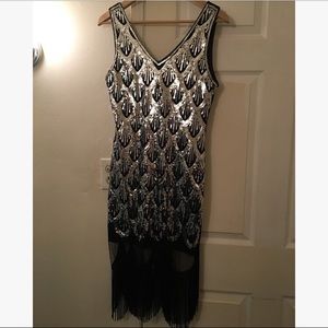 1920s Inspired Sequined Flapper Dress